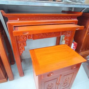 Cặp bàn thờ + tủ cỗ gỗ gõ đỏ