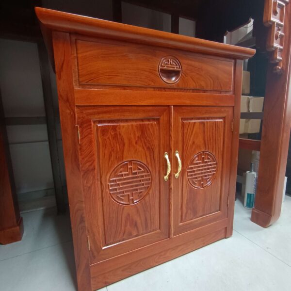 Bộ bàn thờ chân + tủ cỗ gỗ Hương đá phun Pu bóng